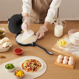 8 Inch Tortilla Press Chapati Maker Roti Dough Maker Heavy Duty Cast Iron (Option: Black)