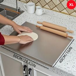 Stainless Steel Cutting Board With Lip For Kitchen Chopping Boards For Countertop Large Metal Cutting Board Over Sink Suitable For Meat Fruits Ve (Option: 40CM60CM)